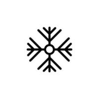 eps10 schwarze Vektorschneeflocke oder abstrakte Kunstikone der Wintersaison lokalisiert auf weißem Hintergrund. Schneeflockensymbol in einem einfachen, flachen, trendigen, modernen Stil für Ihr Website-Design, Logo und mobile App vektor