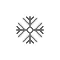 eps10 graue Vektorschneeflocke oder abstrakte Kunstikone der Wintersaison lokalisiert auf weißem Hintergrund. Schneeflockensymbol in einem einfachen, flachen, trendigen, modernen Stil für Ihr Website-Design, Logo und mobile App vektor