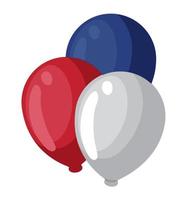luftballons mit usa-flaggenfarbe vektor