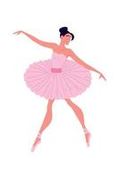 ballerina i rosa balett tutu vektor