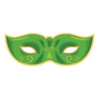 grön mask mardi gras vektor