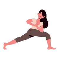 Frau macht Yoga vektor