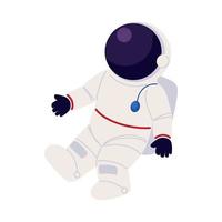 astronaut karaktär tecknad serie vektor