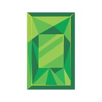 smaragd- pärla ikon vektor