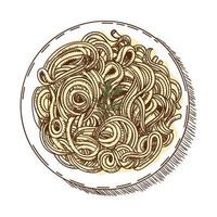 Spaghetti-Essen-Symbol vektor