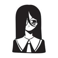 Anime-Mädchen-Porträt vektor
