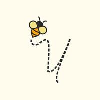anfängliche v fliegende Biene vektor