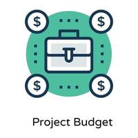 trendig projekt budget vektor