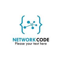 Illustration der Netzwerkcode-Logo-Designvorlage. Es gibt Symbolcode und Algorithmus vektor