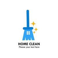 home saubere Logo-Design-Vorlage Illustration vektor