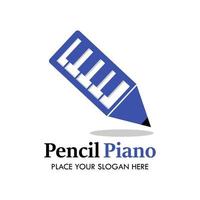 penna piano logotyp design mall illsutration. där är penna piano. detta är Bra för utbildning, musikalisk etc vektor