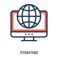 trendige internetverbindung vektor