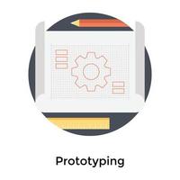 trendige Prototyping-Konzepte vektor