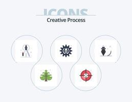 kreativer Prozess flaches Icon Pack 5 Icon Design. Prozess. Grafik. kreativ. Design. Bleistift vektor