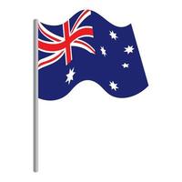 australische flagge weht vektor
