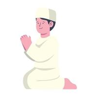 muslimischer Mann betet vektor
