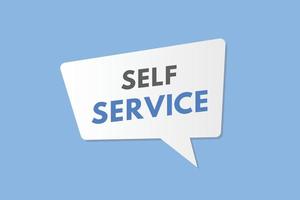 Self-Service-Textschaltfläche. Self-Service-Schild-Symbol-Aufkleber-Web-Schaltflächen vektor