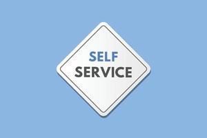 Self-Service-Textschaltfläche. Self-Service-Schild-Symbol-Aufkleber-Web-Schaltflächen vektor