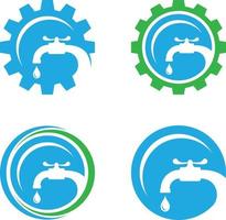 Sanitär-Service-Firma-Logo-Vektor-Konzept vektor