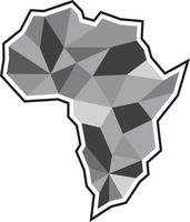 abstrakte Darstellung des afrikanischen Kartenvektorsymbols vektor