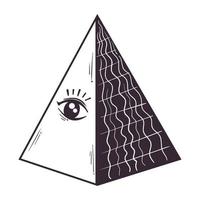 Esoterisches Dreieck mit Auge vektor