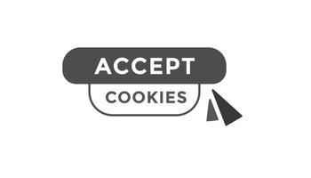 Web-Banner-Vorlagen für die Schaltfläche "Cookies akzeptieren". Vektor-Illustration vektor