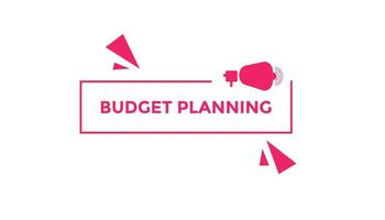 budget planera knapp webb baner mallar. vektor illustration