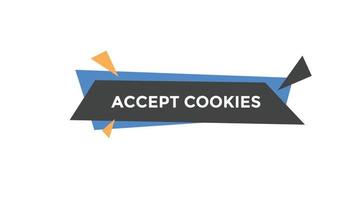 Web-Banner-Vorlagen für die Schaltfläche "Cookies akzeptieren". Vektor-Illustration vektor