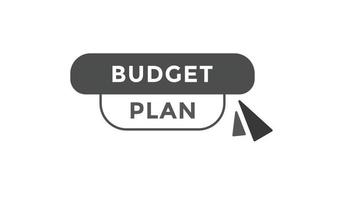Budgetplan-Schaltflächen-Web-Banner-Vorlagen. Vektor-Illustration vektor