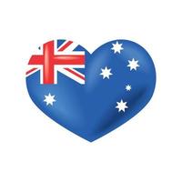 Australien-Flagge in einem Herzen vektor