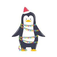 pingvin jul karaktär vektor