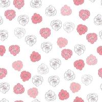 nahtlose Muster Rosen- und Pfingstrosenblumen. Konfetti, Kosmetik, Hochzeit, schöner Blumenhintergrund vektor