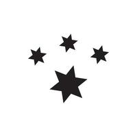 stjärna ikon. blinkande stjärnor. gnistrar, lysande brista. vektor illustration på vit bakgrund.