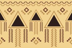 etnisk tyg mönster geometrisk stil. sarong aztec etnisk orientalisk mönster traditionell vit brun grädde bakgrund. abstrakt, vektor, illustration. använda sig av för textur, kläder, inslagning, dekoration, matta. vektor