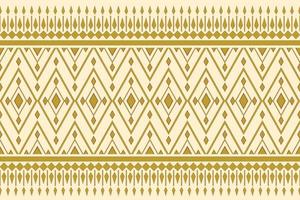 geometrischer stil des ethnischen stoffmusters. sarong aztekisches ethnisches orientalisches muster traditioneller weißer brauner cremefarbener hintergrund. abstrakt, vektor, illustration. Verwendung für Textur, Kleidung, Verpackung, Dekoration, Teppich. vektor