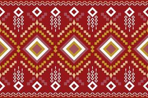 etnisk tyg mönster geometrisk stil. sarong aztec etnisk orientalisk mönster traditionell djupröd röd bakgrund. abstrakt, vektor, illustration. använda sig av för textur, kläder, inslagning, dekoration, matta. vektor