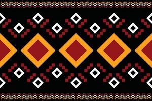 tnisk tyg mönster geometrisk stil. sarong aztec etnisk orientalisk mönster traditionell mörk svart bakgrund. abstrakt, vektor, illustration. använda sig av för textur, kläder, inslagning, dekoration, matta. vektor