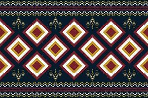 etnisk tyg mönster geometrisk stil. sarong aztec etnisk orientalisk mönster traditionell mörk Marin blå bakgrund. abstrakt, vektor, illustration. använda sig av för textur, kläder, inslagning, dekoration, matta. vektor