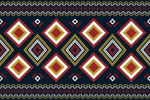 etnisk tyg mönster geometrisk stil. sarong aztec etnisk orientalisk mönster traditionell mörk Marin blå bakgrund. abstrakt, vektor, illustration. använda sig av för textur, kläder, inslagning, dekoration, matta. vektor