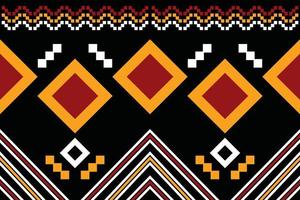 tnisk tyg mönster geometrisk stil. sarong aztec etnisk orientalisk mönster traditionell mörk svart bakgrund. abstrakt, vektor, illustration. använda sig av för textur, kläder, inslagning, dekoration, matta. vektor