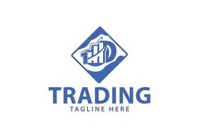 Trading-Logo und Icon-Design-Vorlage vektor