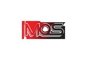 mos Brief Logo und Aufkleber-Design-Vorlage vektor