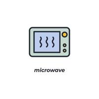 vektor tecken mikrovågsugn symbol är isolerat på en vit bakgrund. ikon Färg redigerbar.