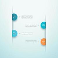 Infografik-Business-Layout-Design-Nummer Schritte eins bis vier vektor