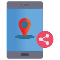 mobiles GPS, das leicht bearbeitet oder geändert werden kann vektor