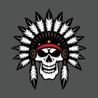 skalle apache maskot design vektor