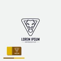 König der Löwen-Krone-Logo-Design. elegantes Löwentiersymbol. Stammes-Tätowierungsdesign mit Visitenkartenvorlage, geeignet für Luxusmarkenidentität und Logotyp. Vektorillustration auf weißem Hintergrund vektor