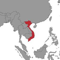 Vietnam auf der Weltkarte. Vektor-Illustration. vektor