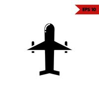 illustration av flygplan glyf ikon vektor