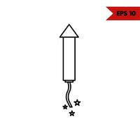 Illustration des Symbols für die Feuerwerkslinie vektor